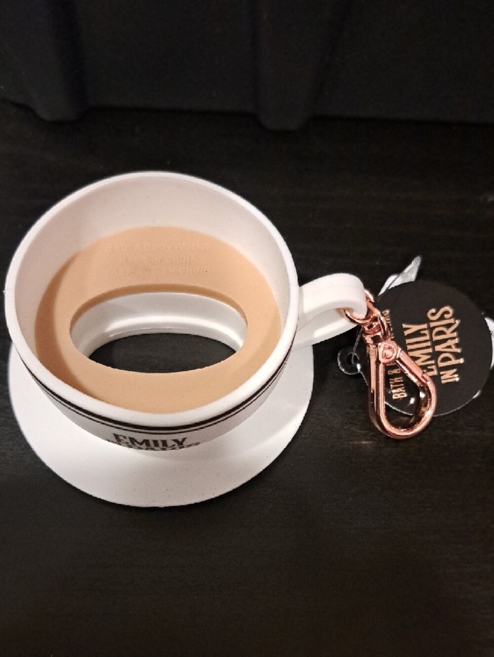Bath & Body Works White and Black Teacup Pocketbac Holder - Picture 2 of 5